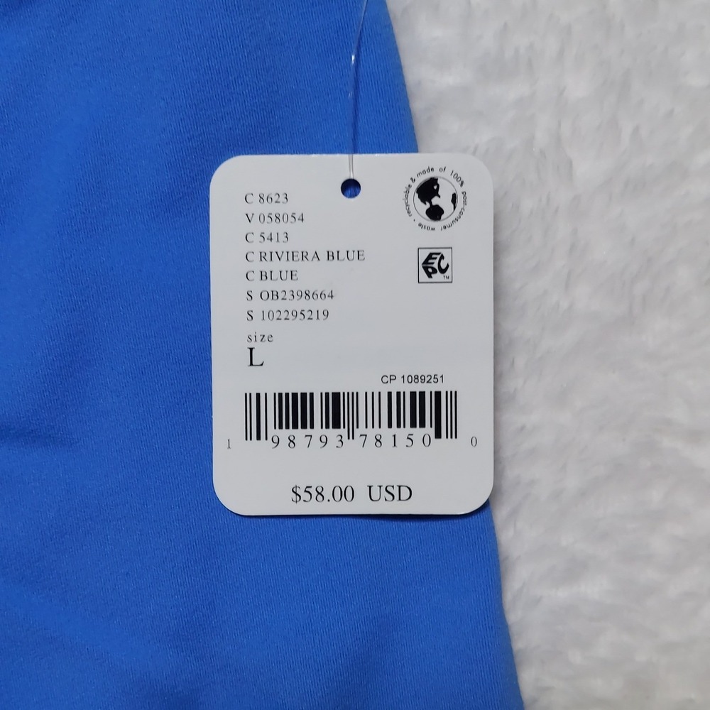 Free People Women's L Riviera Blue Never Better Silicone Logo Bike Short - Picture 8 of 8